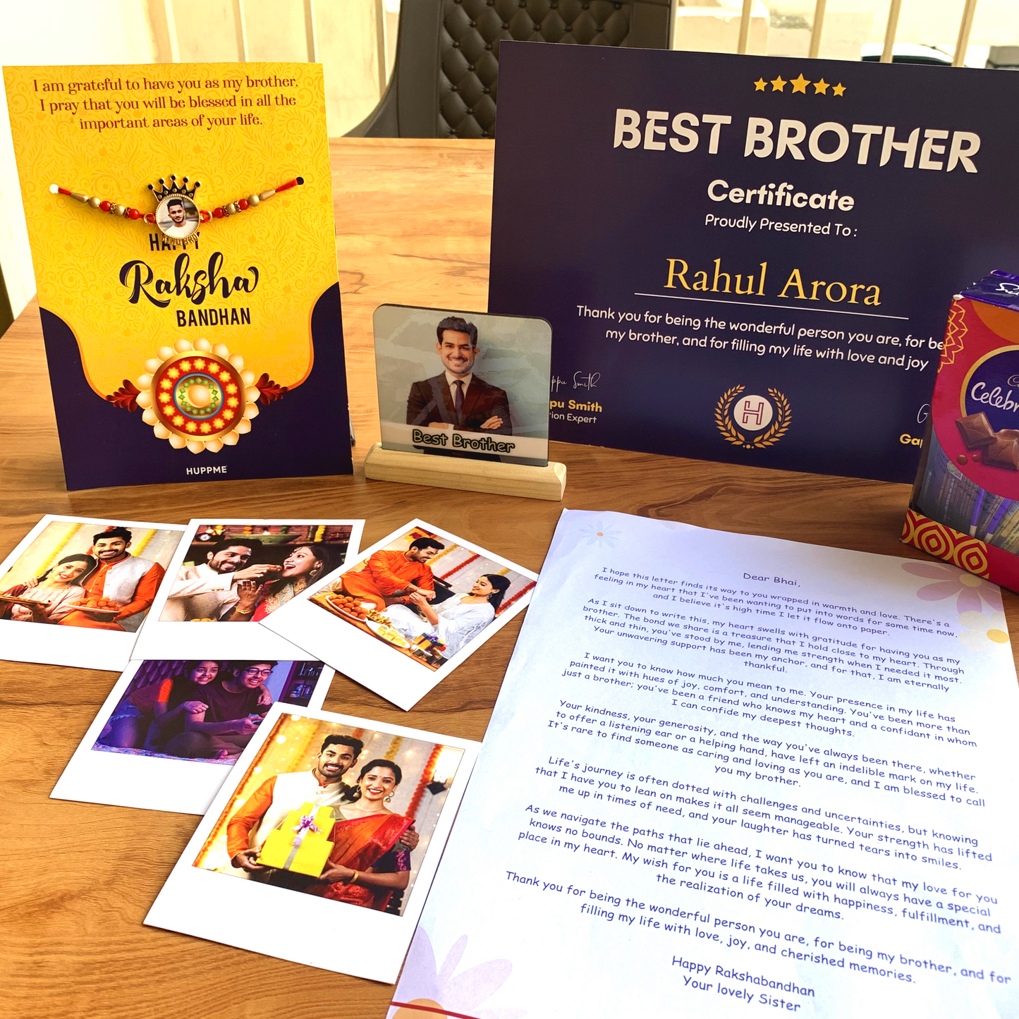 Rakhi Gift Hamper for Brother with Photo Rakhi