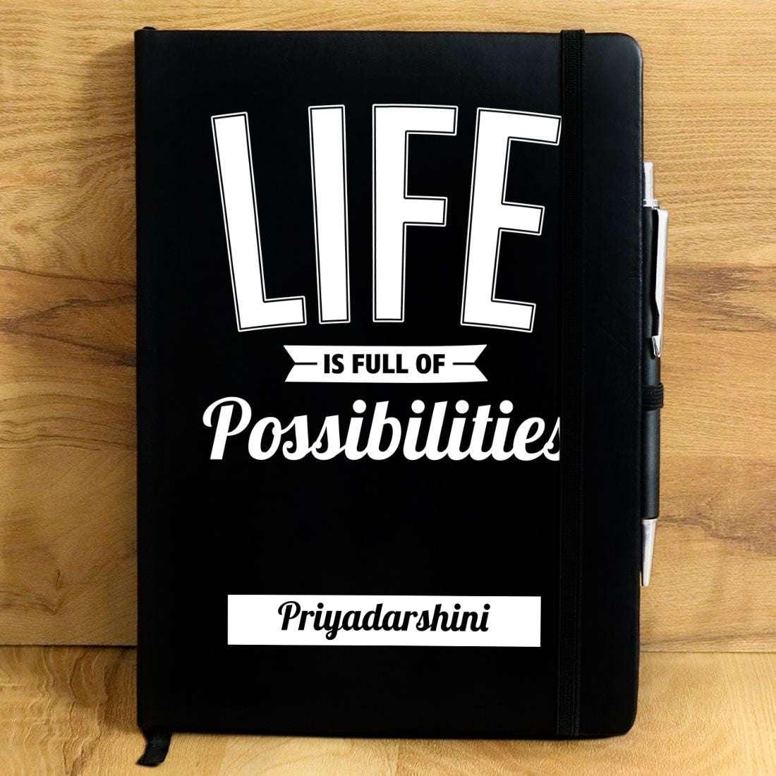 Life Is Full Of Possibilities Personalised Diary - Happy Jugnu