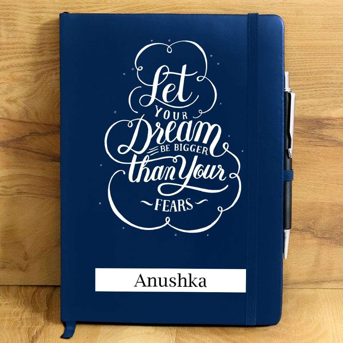 Let Your Dream be bigger than your Fears Personalized Diary - Happy Jugnu