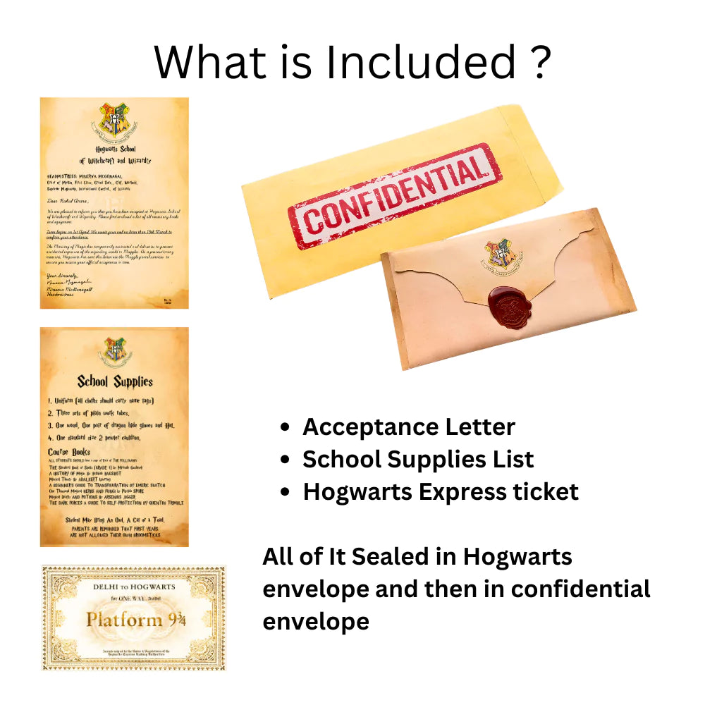 Hogwarts Acceptance Letter | Best Gift for Potter Heads