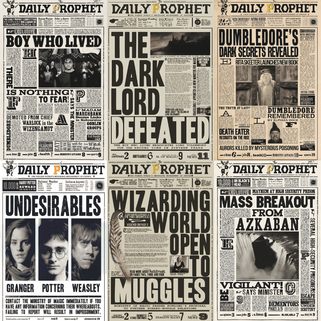 Hogwarts Daily prophet Wizarding Newspaper Collection - Happy Jugnu