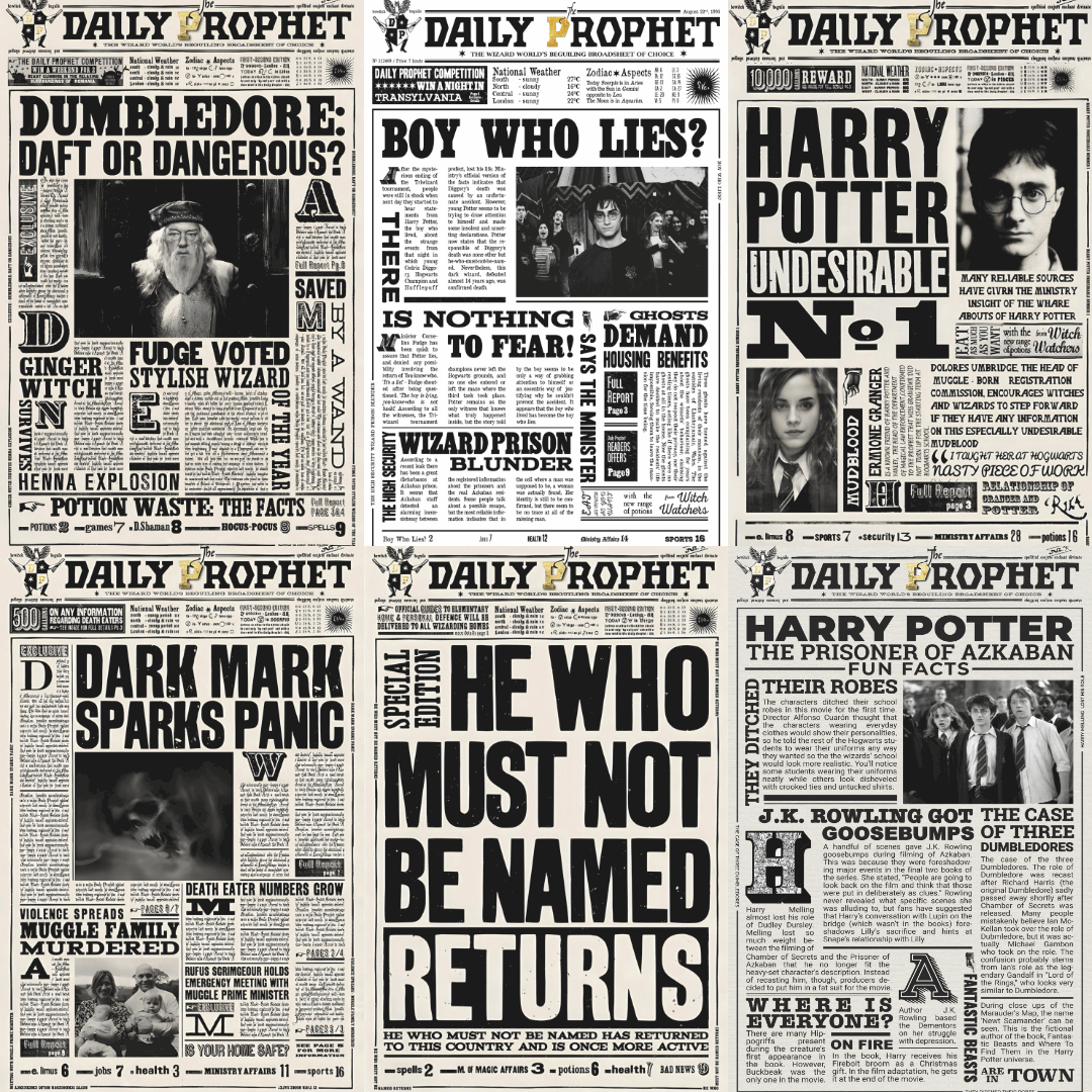 Hogwarts Daily prophet Wizarding Newspaper Collection - Happy Jugnu