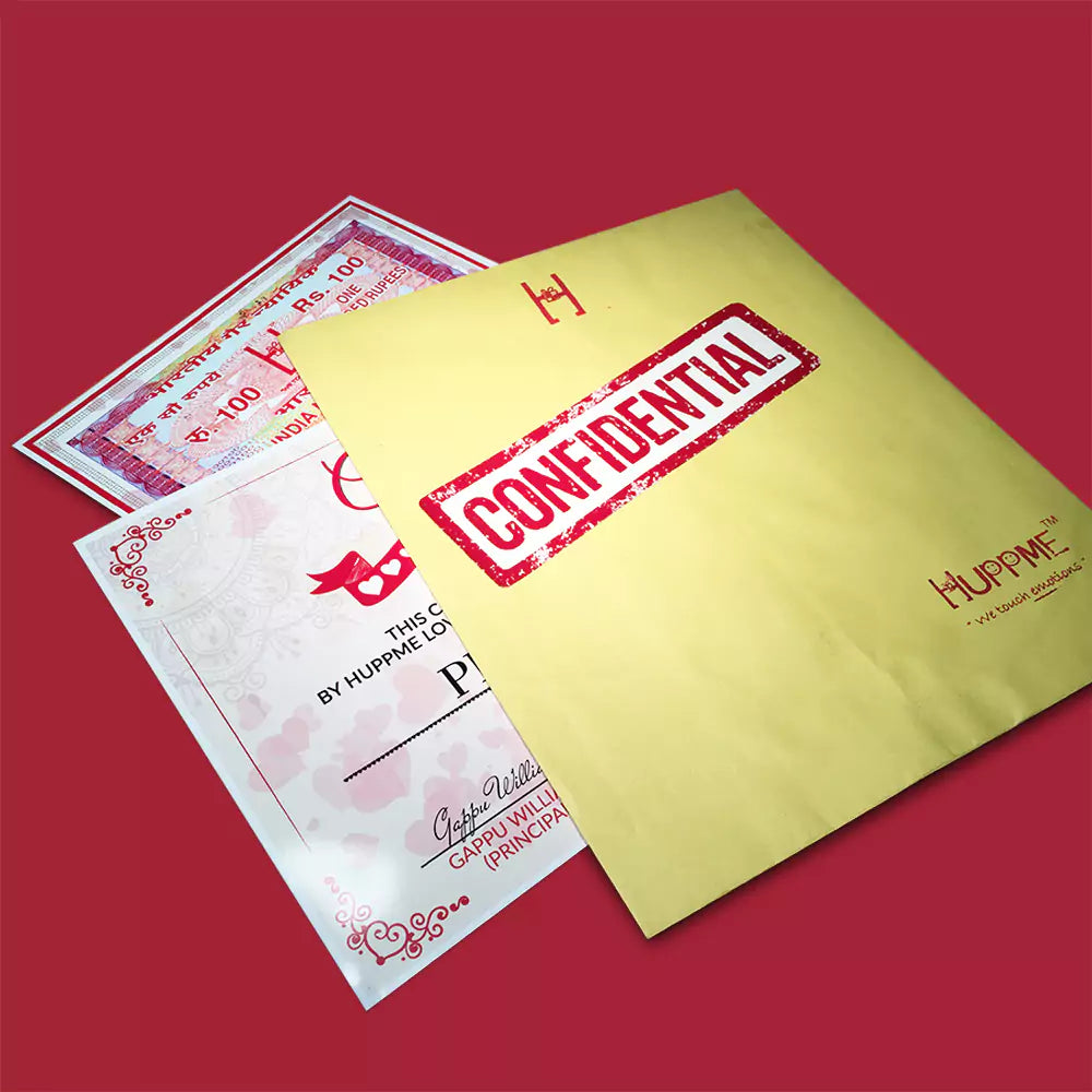 Personalized Love Contract with Certificate