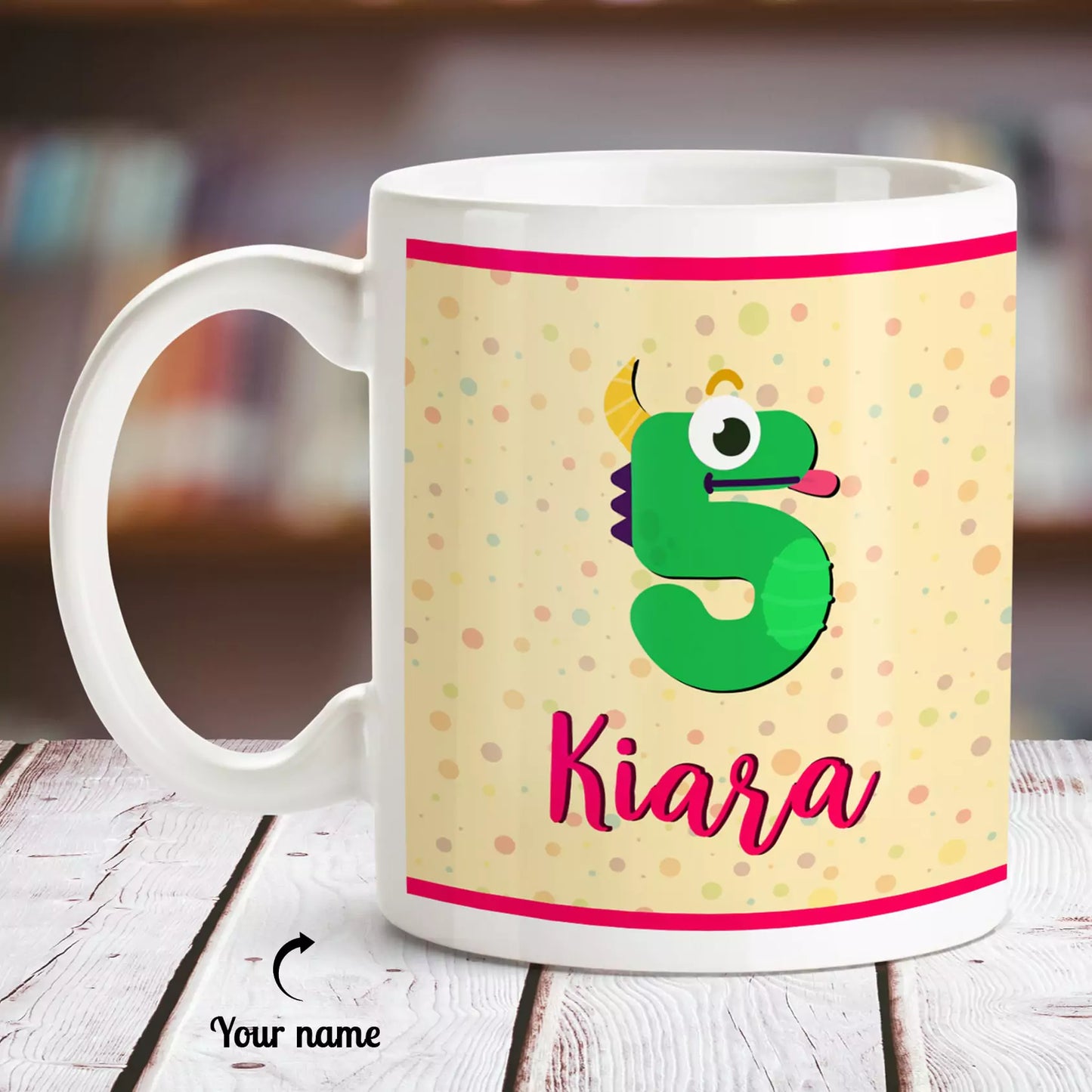 5th Birthday Theme Cartoon Character With Personalized Name