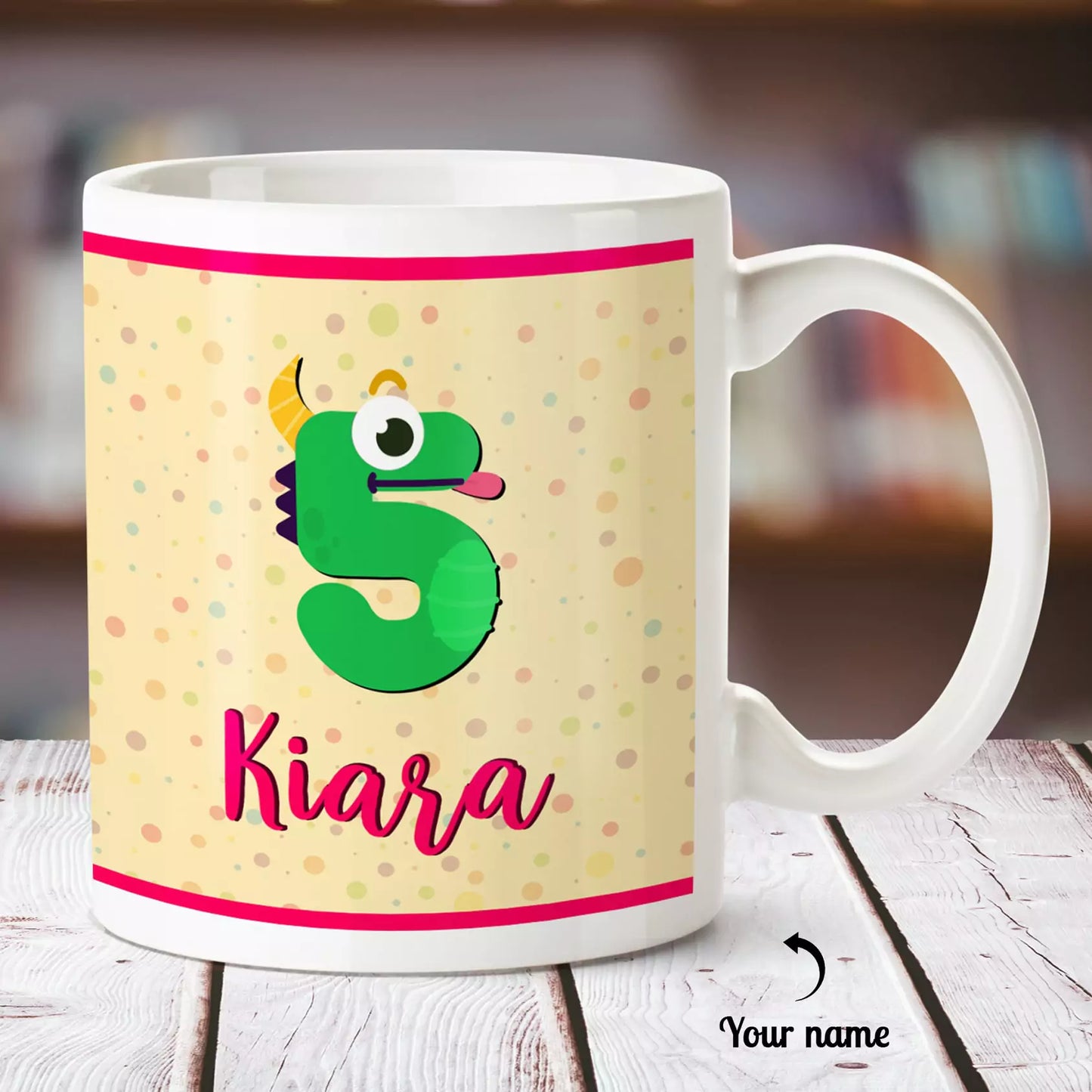 5th Birthday Theme Cartoon Character With Personalized Name