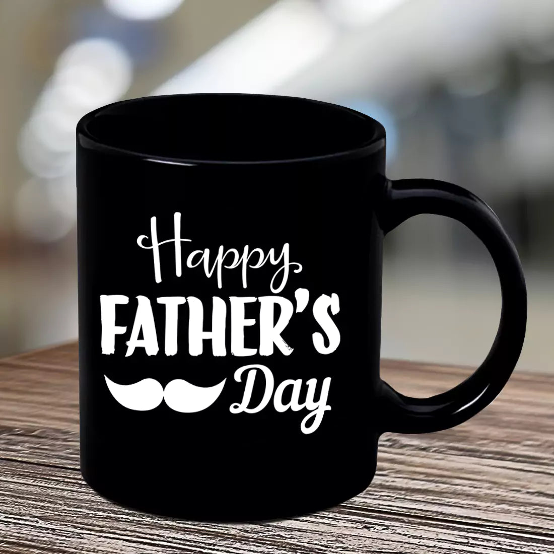 Best Dad Happy Fathers Day Black Mug