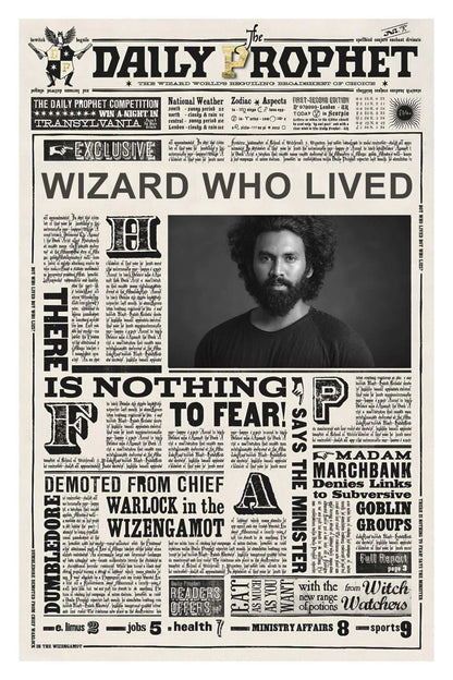Personalized Daily prophet Print ( add on )
