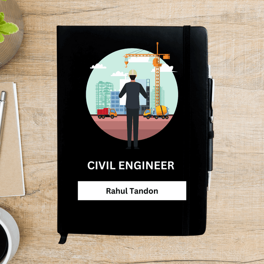 Civil Engineer Work Life Personalized Diary - Happy Jugnu
