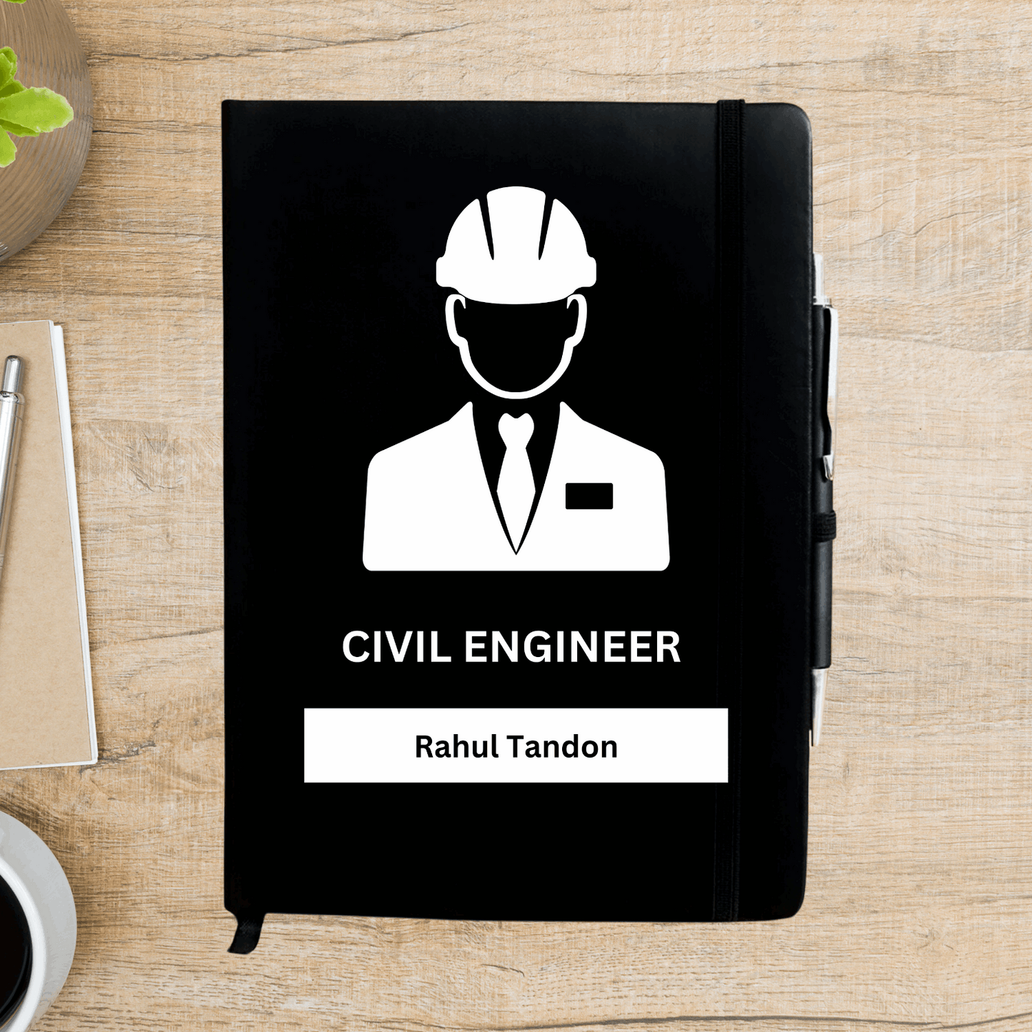 Civil Engineer Icon Personalized Diary - Happy Jugnu