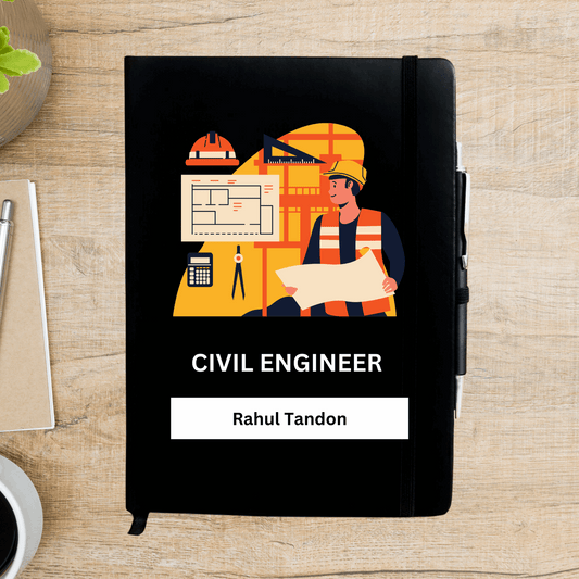 Civil Engineer artwork Personalized Diary - Happy Jugnu