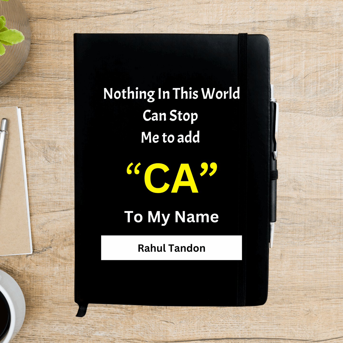 CA Student Motivational Personalized Diary - Happy Jugnu