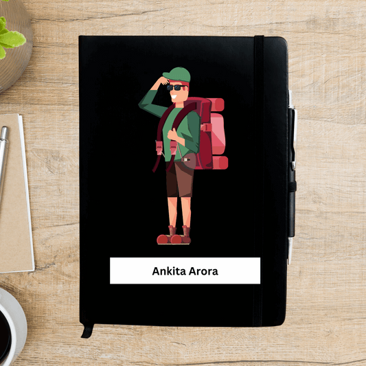 Traveller Caricature Personalized Diary - Happy Jugnu