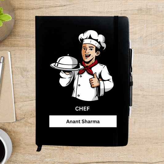 Happy Male male Chef Personalized Diary - Happy Jugnu