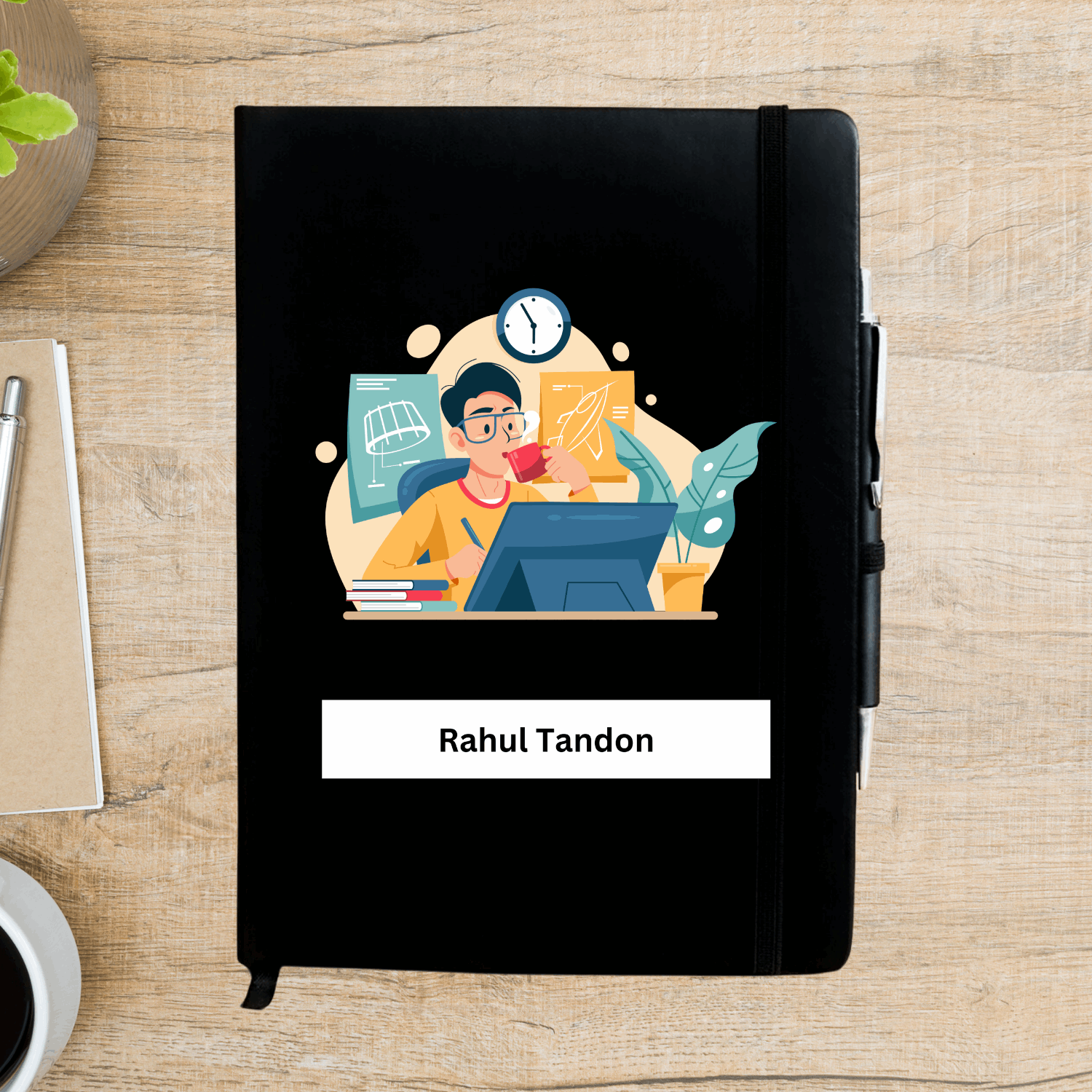 Designer Caricature Personalized Diary - Happy Jugnu