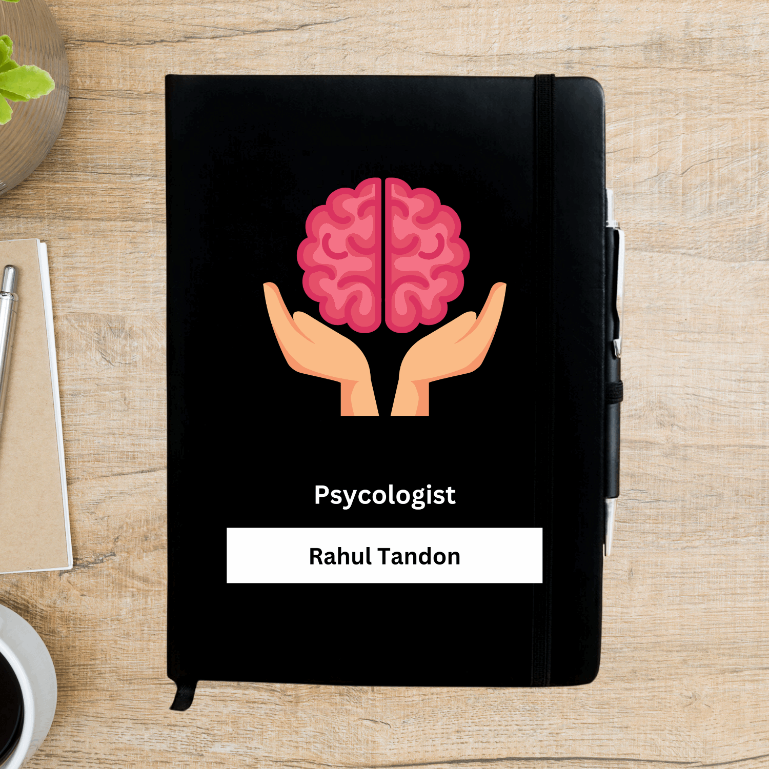 Psycologist with brain Personalized Diary - Happy Jugnu