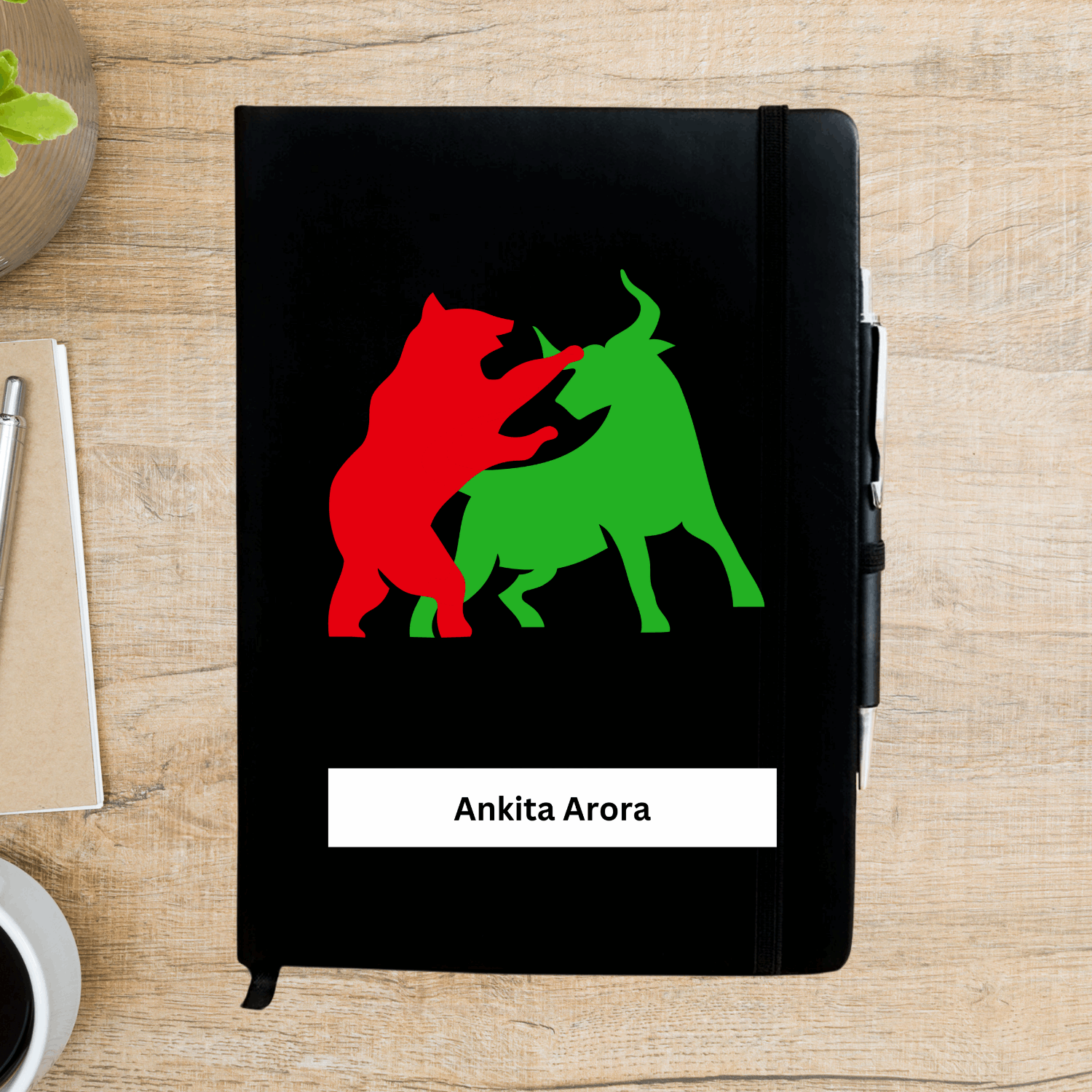 Bull Vs Bear Personalized Diary - Happy Jugnu
