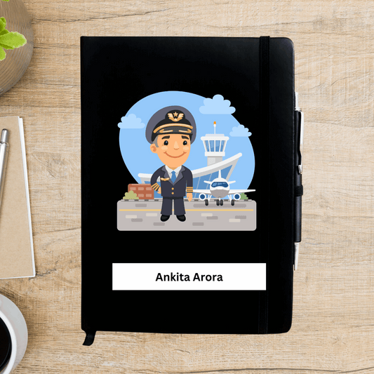 Pilot Caricature Personalized Diary - Happy Jugnu
