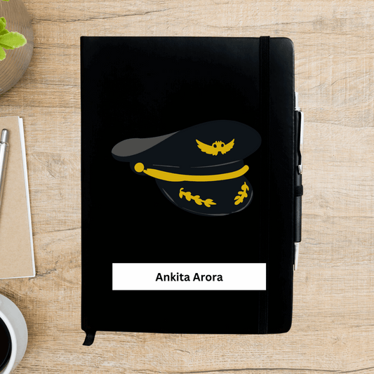 Pilot Cap Personalized Diary - Happy Jugnu