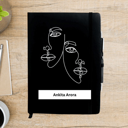 2 Face Art Personalized Diary - Happy Jugnu