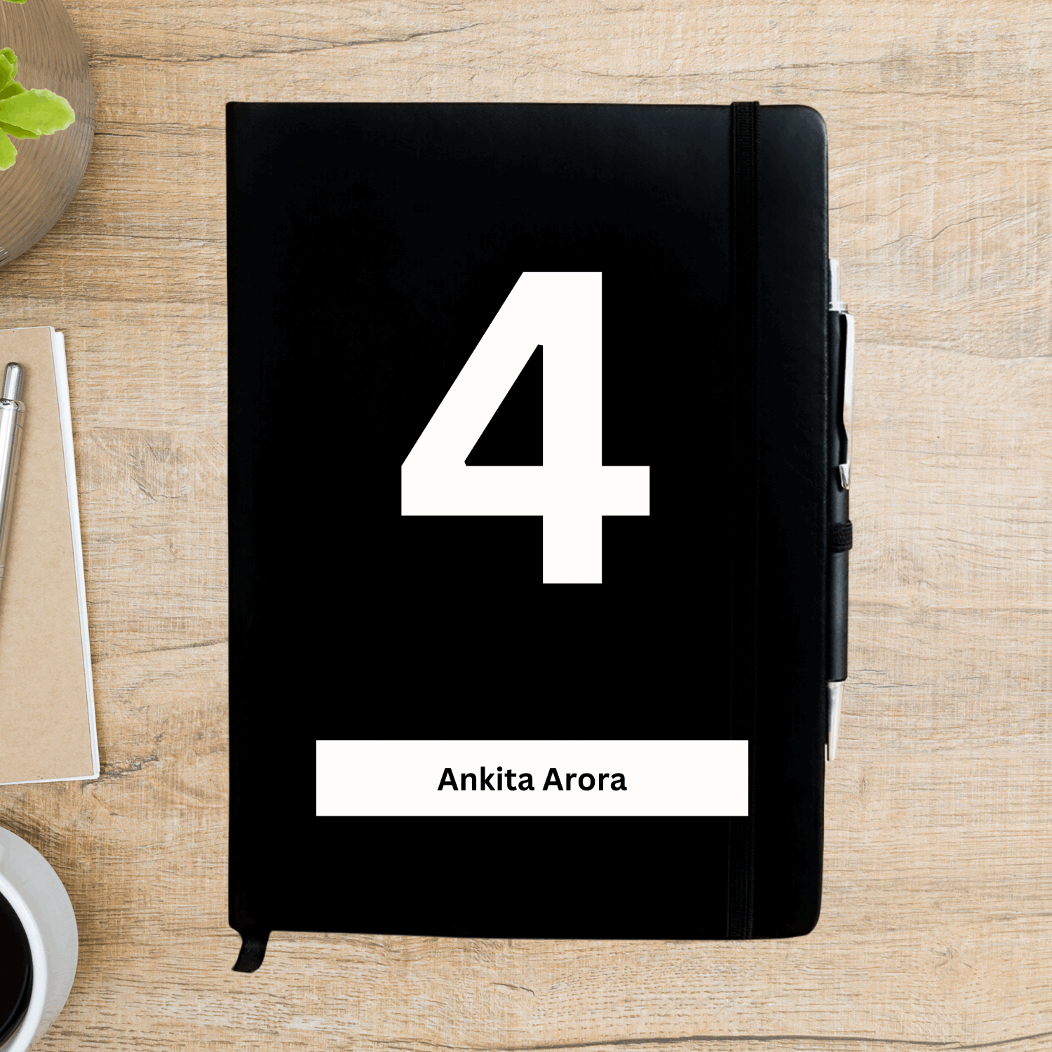 4 Number - Mulank 4 Personalized Diary - Happy Jugnu