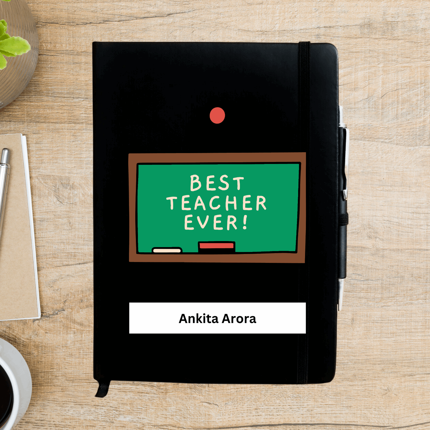 Best Teacher Ever Personalized Diary - Happy Jugnu