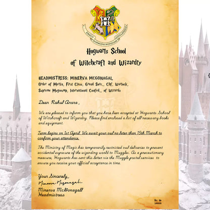 Hogwarts Acceptance Letter | Best Gift for Potter Heads