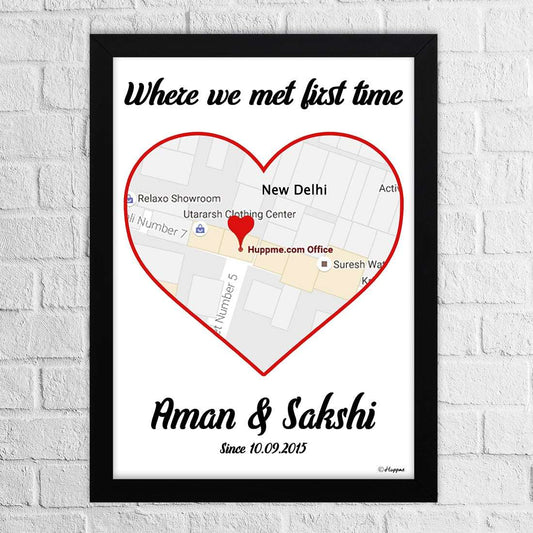 Personalized Where We Met First Frame - Happy Jugnu