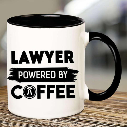 Lawyer Powered By Coffee Inner Black Mug - Happy Jugnu