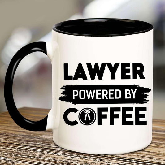 Lawyer Powered By Coffee Inner Black Mug - Happy Jugnu