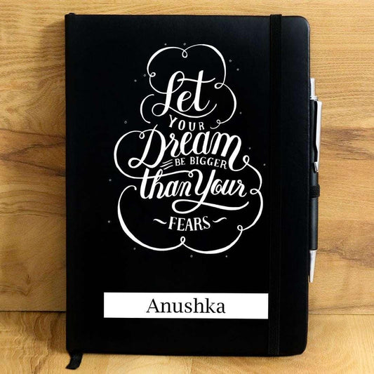 Let Your Dream be bigger than your Fears Personalized Diary - Happy Jugnu