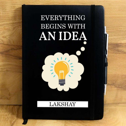 Everything Begins With An Idea Personalized Diary - Happy Jugnu