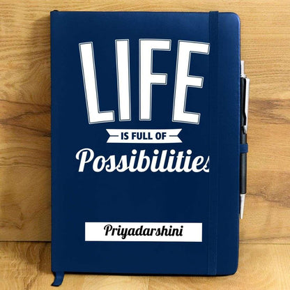 Life Is Full Of Possibilities Personalised Diary - Happy Jugnu