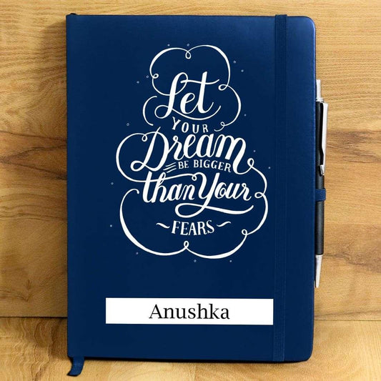 Let Your Dream be bigger than your Fears Personalized Diary - Happy Jugnu