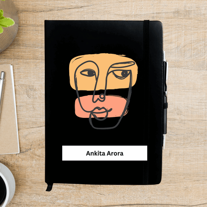 Abstract Face Art Personalized Diary - Happy Jugnu