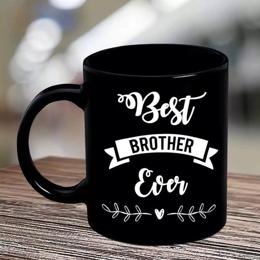 Best Brother Ever Black Coffee Mug - Happy Jugnu