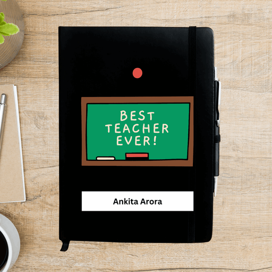 Best Teacher Ever Personalized Diary - Happy Jugnu