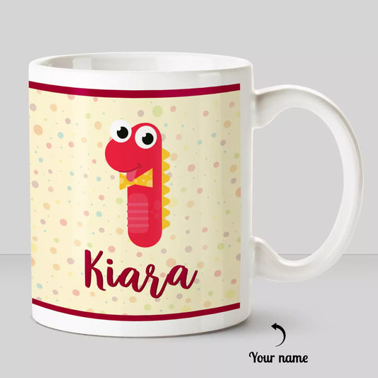 Birthday Year Theme Cartoon Character With Personalized Name White Mug - Happy Jugnu