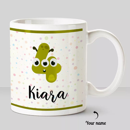 Birthday Year Theme Cartoon Character With Personalized Name White Mug - Happy Jugnu