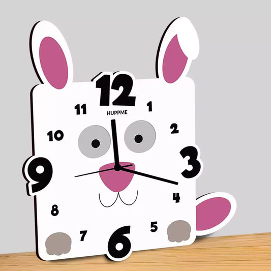 Bunny Wooden Clock - Happy Jugnu