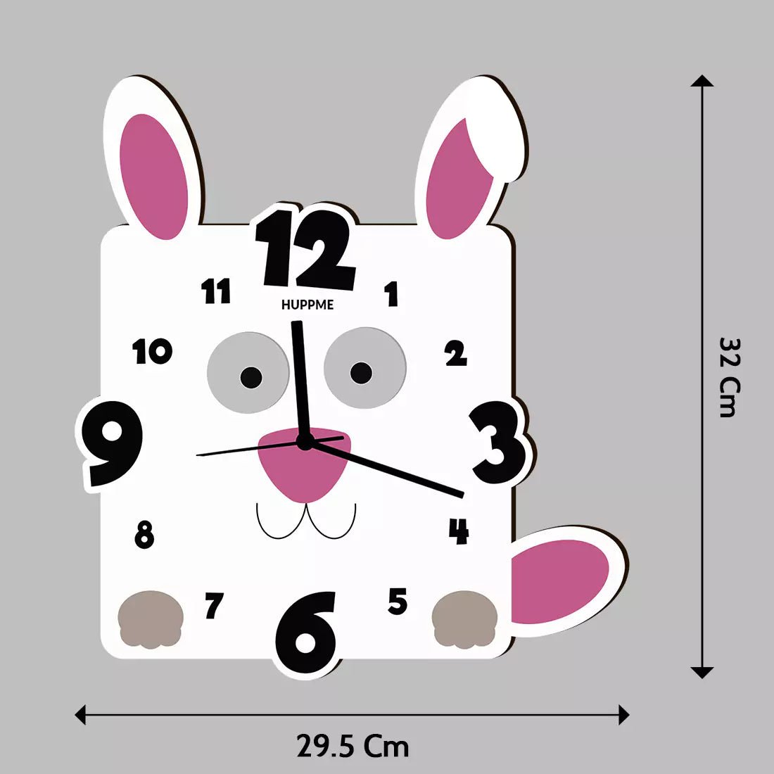 Bunny Wooden Clock - Happy Jugnu