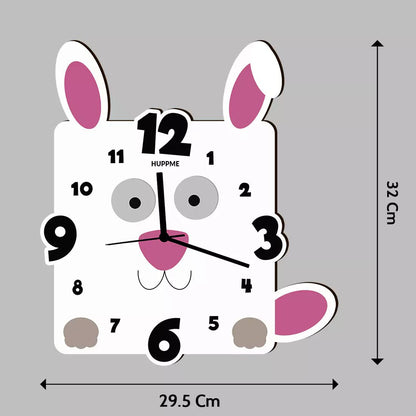 Bunny Wooden Clock - Happy Jugnu