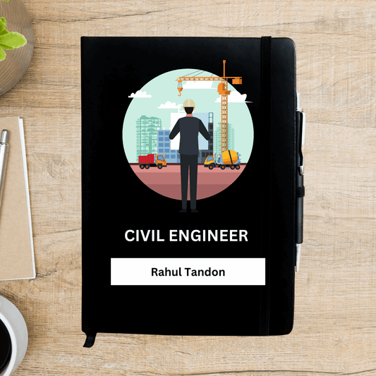 Civil Engineer Work Life Personalized Diary - Happy Jugnu