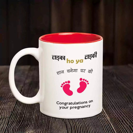 Congratulations on Pregnancy Colored Mug - Happy Jugnu