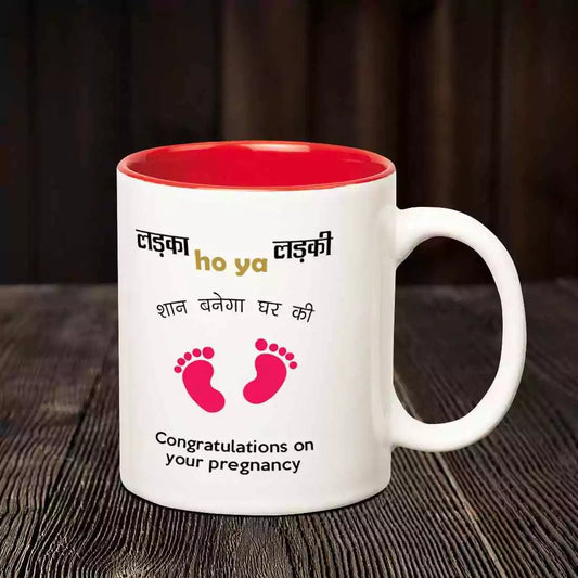 Congratulations on Pregnancy Colored Mug - Happy Jugnu