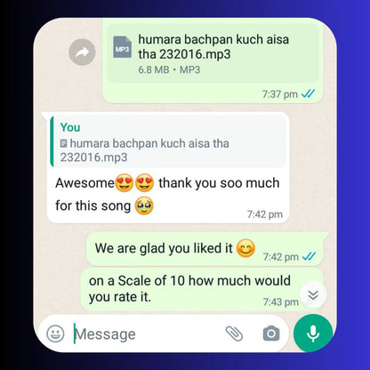 Custom Song Gift - Happy Jugnu