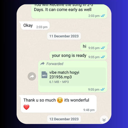 Custom Song Gift - Happy Jugnu