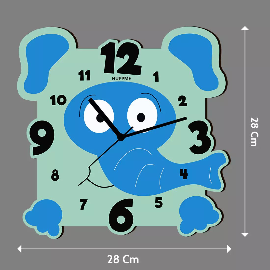 Elephant Wooden Clock - Happy Jugnu