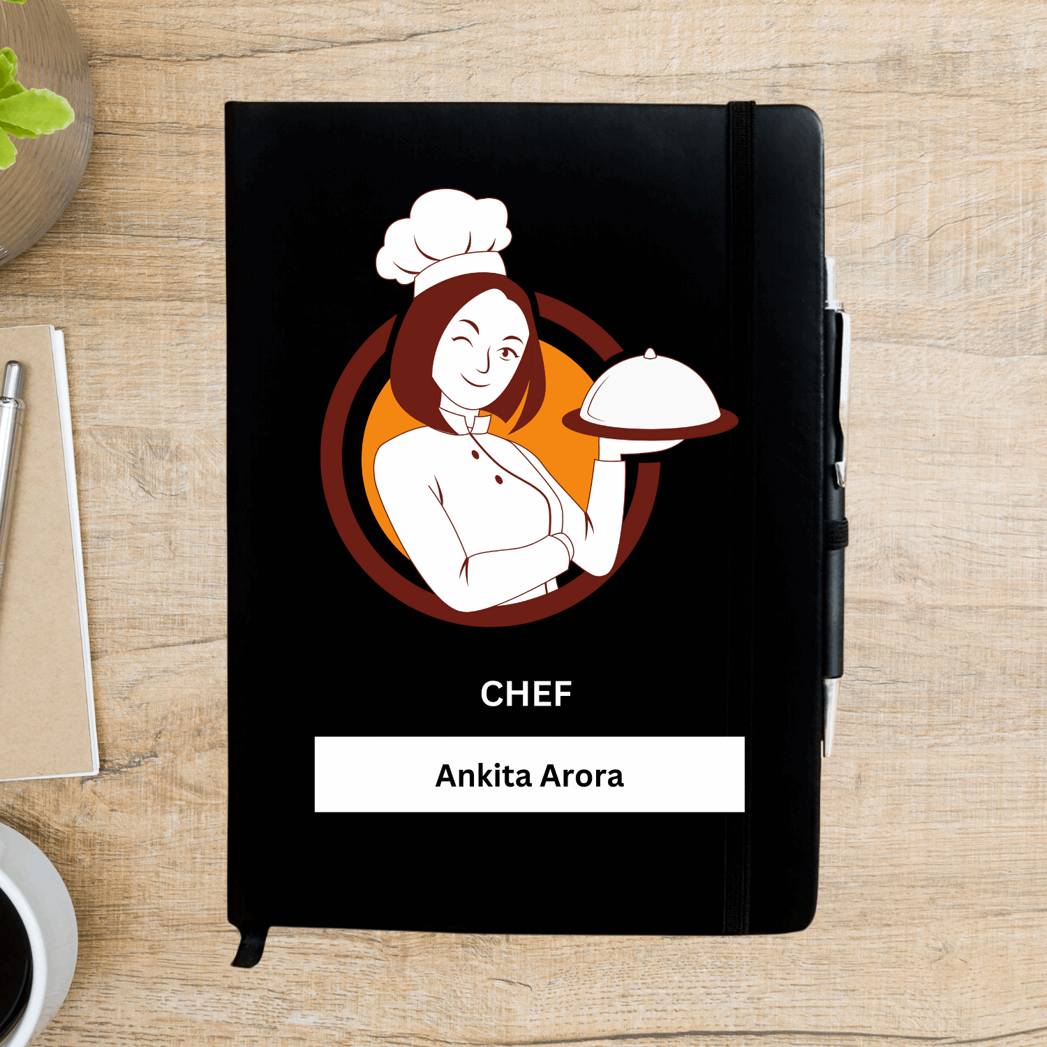 Female Chef Personalized Diary - Happy Jugnu