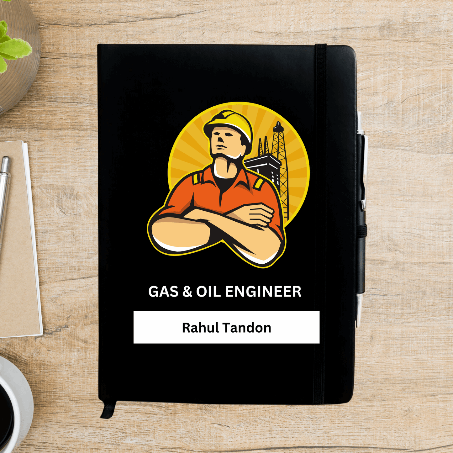 Gas and Oil Engineer Personalized Diary - Happy Jugnu