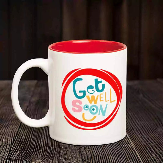 Get Well Soon Smile Inner Red Mug - Happy Jugnu